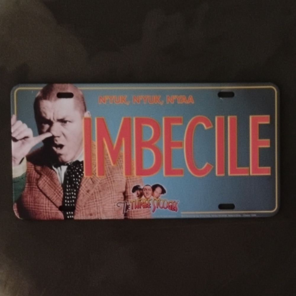 Three Stooges Novelty License Plate